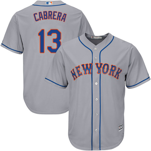 Mets #13 Asdrubal Cabrera Grey Cool Base Stitched Youth MLB Jersey - Click Image to Close